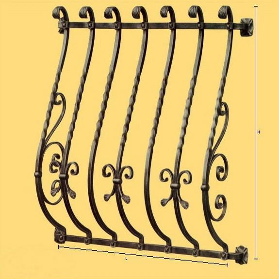 Fenstergitter aus Schmiedeeisen N°5 – Das-Schmiedeeisen.de