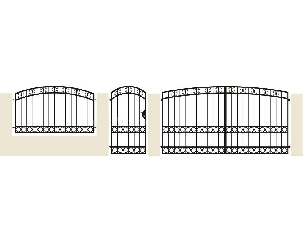 Zaun aus Schmiedeeisen ''Mainz'' - Schmiedeeisen Profi