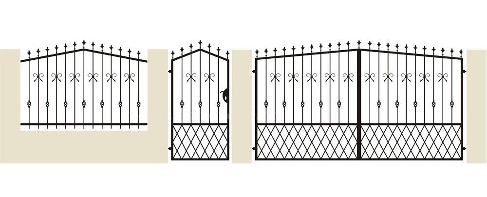 Zaun aus Schmiedeeisen ''Innsbruck'' - Schmiedeeisen Profi