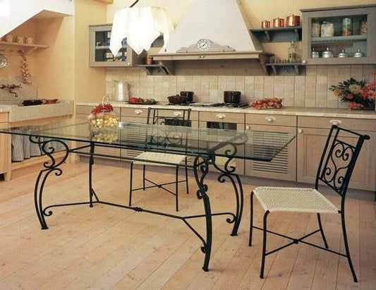 Esstisch aus Schmiedeisen "Paulina" - Schmiedeeisen Profi