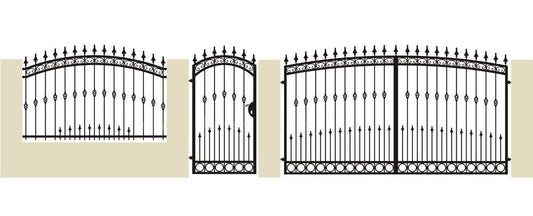 Hoftor aus Schmiedeeisen ''Wiesenbaden'' - Schmiedeeisen Profi