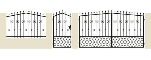 Hoftor aus Schmiedeeisen ''Innsbruck'' - Schmiedeeisen Profi